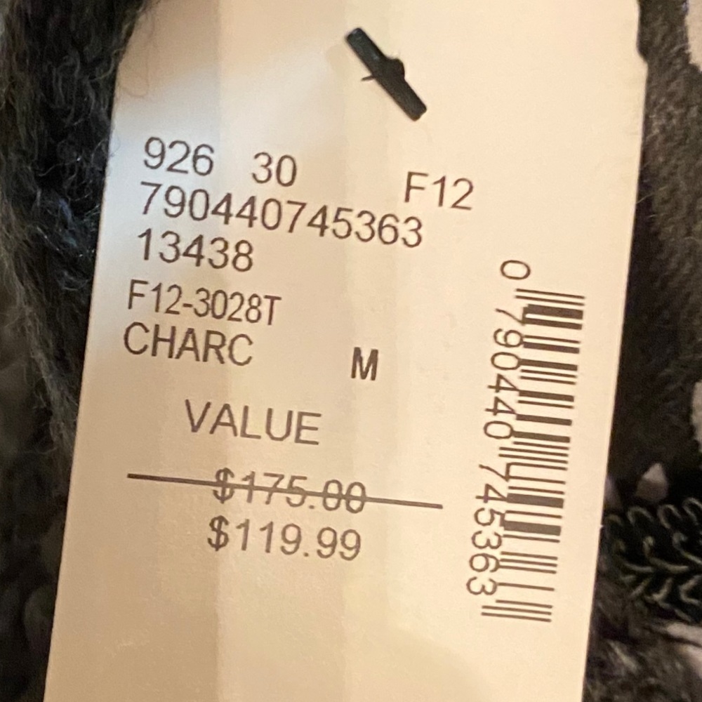 Saks fifth avenue multi-colored gray/black winter sweater. Size M “NWT” - Picture 9 of 10